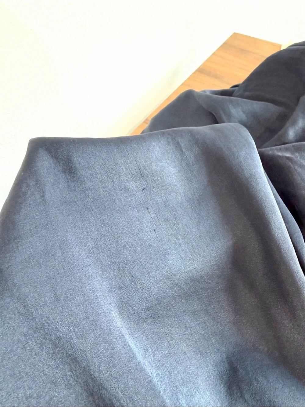 Ba&sh Cary Wide-Leg Navy Cargo Dress Pants slinky fabric